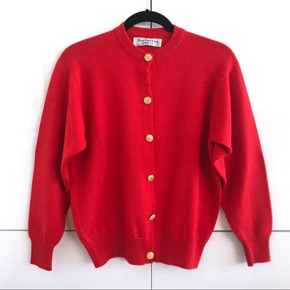 vintage burberry cardigan